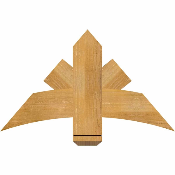 Ekena Millwork Alberta Rough Sawn Timber Gable Bracket, Western Red Cedar, 36"W x 21"H x 4"D x 6"F, 14/12 Pitch GBW036X21X0406ALB00RWR - main